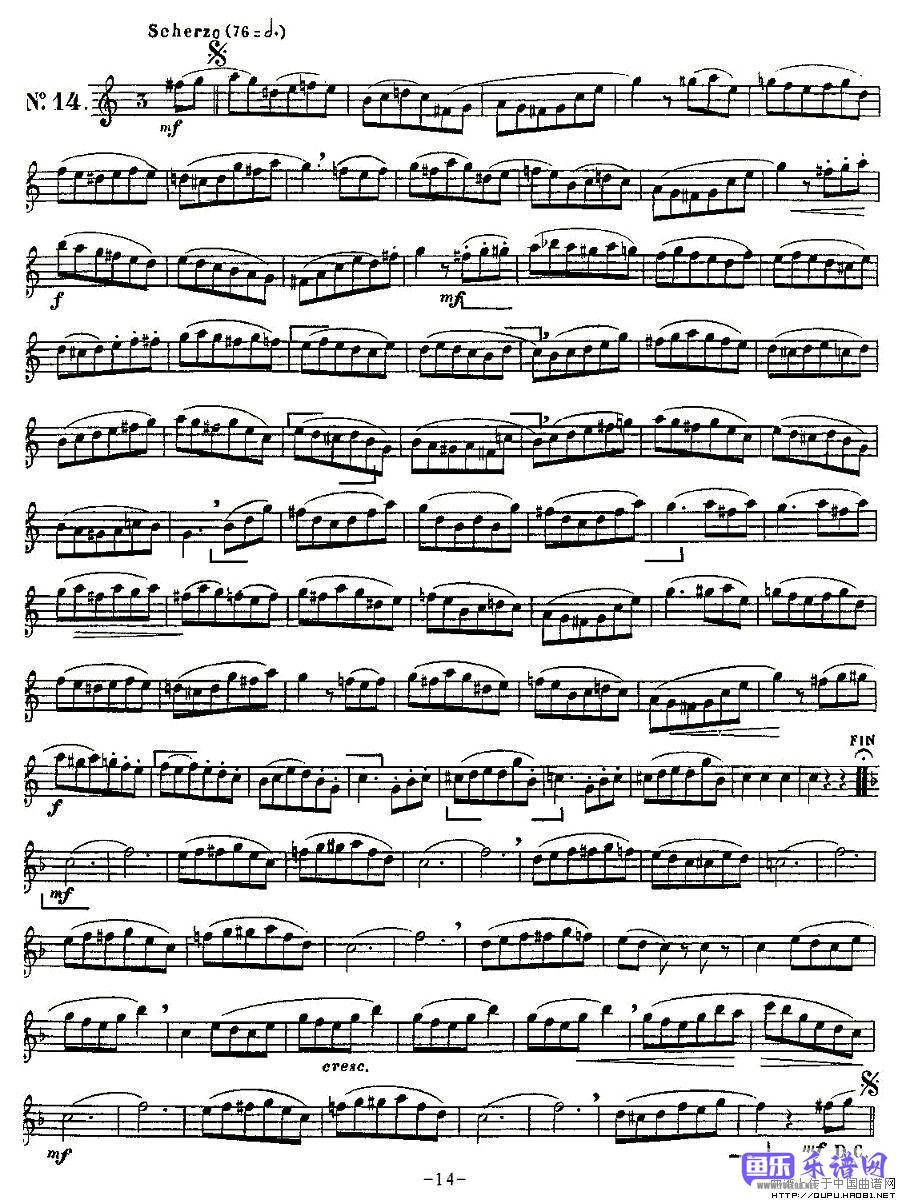 Klose Etudes Chantantes Pour Saxophone（KLOSE的15首练习曲集）(8)